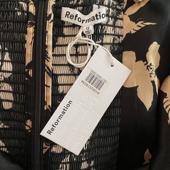 NEW Anthropologie Reformation Frankie Silk Dress Gisele 12 - Picture 11 of 17